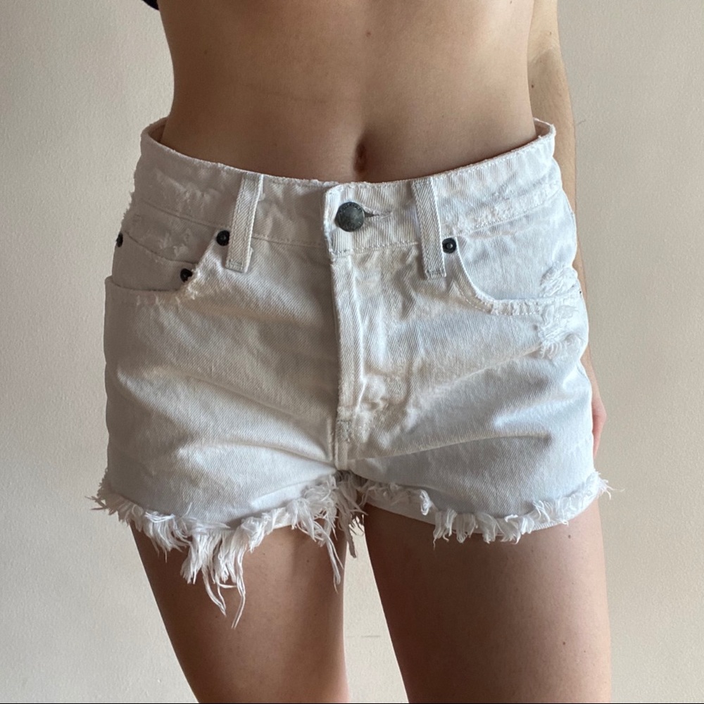 Carmar White Denim Shorts